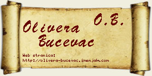 Olivera Bučevac vizit kartica